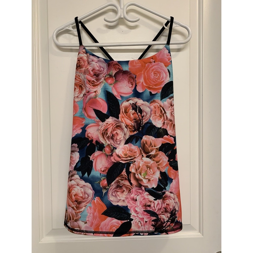 Lululemon Get Low Cross-Back Tank Top 8 Secret Garden Floral AOP Grand Floridian